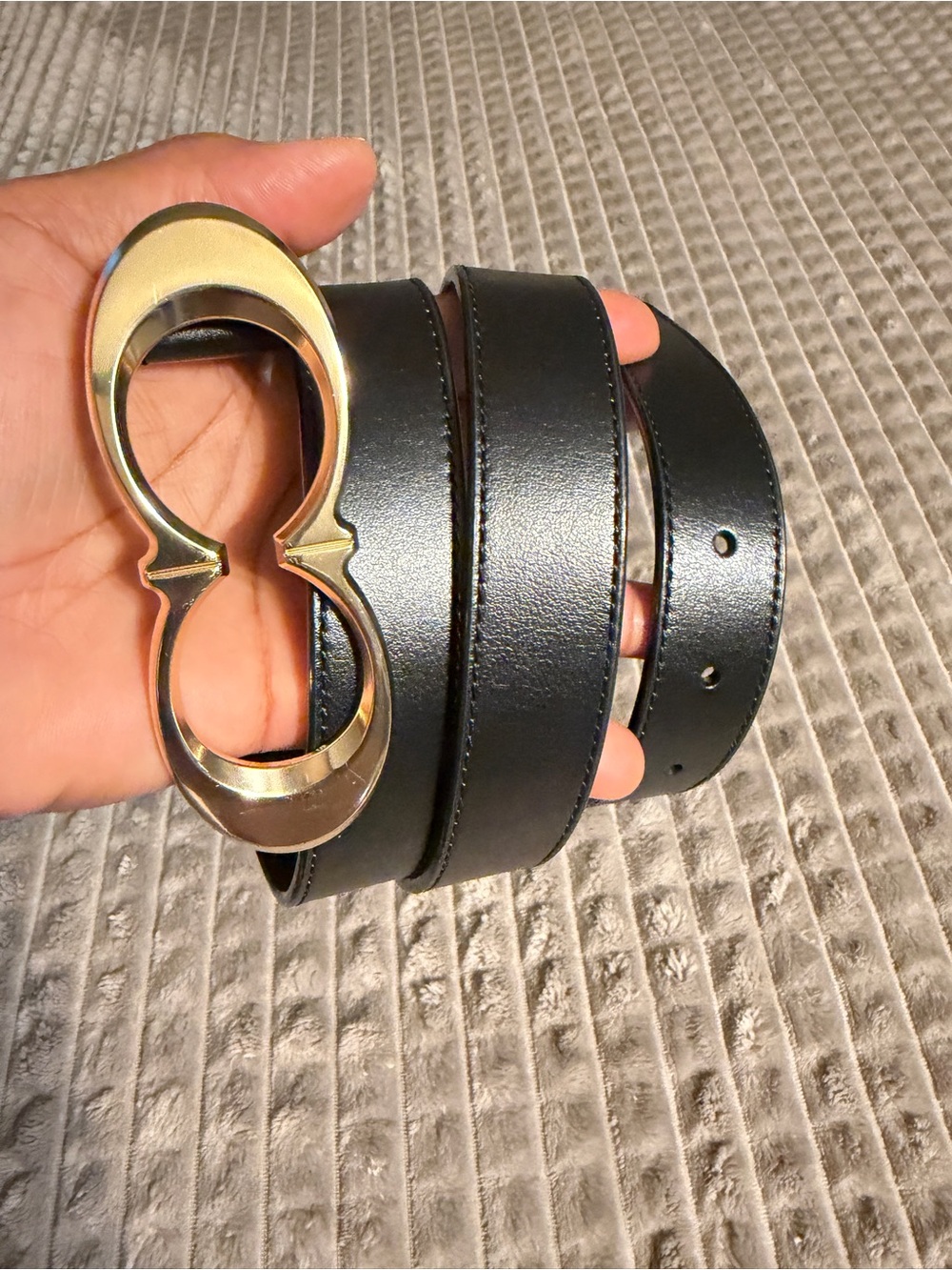 Coach Outlet C1725 Gold-Tone Signature Buckle Belt, 25 Mm in Black.